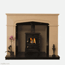 Marble Fireplace Surround GIF - Marble Fireplace Surround GIFs