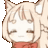 a pixel art of a girl with cat ears and a scarf around her neck .