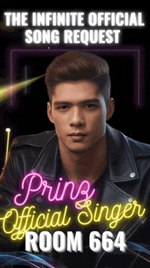 a poster for prince official singer room 664