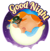 Goodnight Sleep Time Sticker - Goodnight Sleep Time Stickers