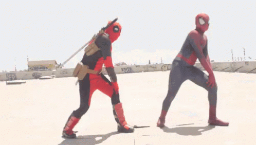 Deadpool Spiderman GIF - Deadpool Spiderman Dance - Discover & Share GIFs