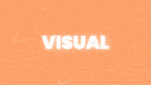 a computer screen with the word visual on top