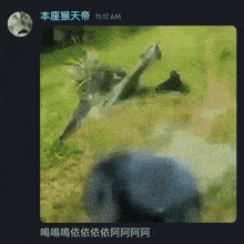a screen shot of a painting with chinese writing on it
