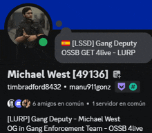 a screenshot of a person 's facebook page with the name michael west on it