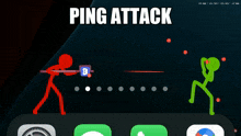 a game called ping attack is being played on a phone