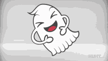 a cartoon drawing of a ghost with the word hunt underneath