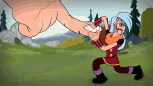 Giant Finger Prohyas Warrior GIF - Giant Finger Prohyas Warrior Mighty Magiswords GIFs