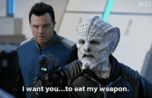 The Orville Eat My Weapon GIF