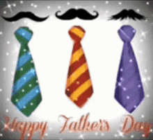 happy fathers day mustache tie greetings