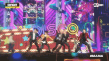 a group of people dancing on a stage with a sign that says disco