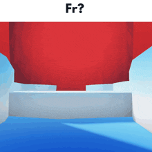 a red white and blue background with the question " fr " on the bottom