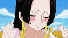 Blushing GIF - One Piece Boa Hancock In Love GIFs