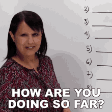 How Are You Doing So Far Rebecca GIF - How Are You Doing So Far Rebecca Learn English With Rebecca GIFs