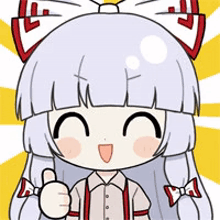 a cartoon girl is giving a thumbs up and smiling