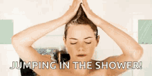 shower girly emma stone hair mohawk