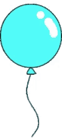party time balloon blue fly happy birthday