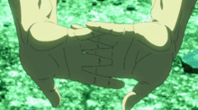 a drawing of a person 's hands with the letters a and n visible