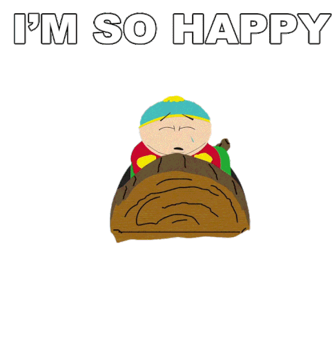 Im So Happy Eric Cartman Sticker - Im So Happy Eric Cartman South Park Stickers