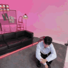 Taehyun Txt GIF - Taehyun Txt Sitting On The Floor GIFs