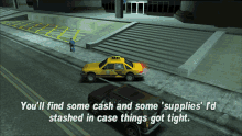 Gtagif Gta One Liners GIF - Gtagif Gta One Liners Youll Find Some Cash And Some Supplies Id Stashed In Case Things Got Tight GIFs