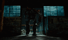 a man holding a stick in front of a sign that says nope on it