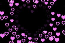 Hearts Pink Goth GIF - Hearts Pink Goth Overlays GIFs