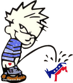 Trump1 Kid Pee Sticker - Trump1 Kid Pee Dem Rep Stickers