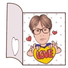 love card heart loi
