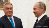 two men in suits and ties are standing next to each other with a watermark that says hailuo ai