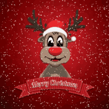 deer merry christmas rudolph