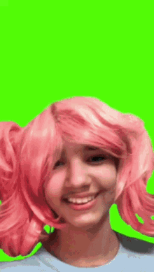Smile Wig GIF - Smile Wig Pink GIFs