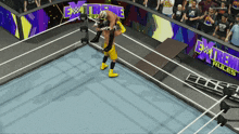 extreme rules is displayed on a wrestling ring