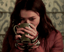 Greys Anatomy Amelia Shepherd GIF - Greys Anatomy Amelia Shepherd Drinking Coffee GIFs