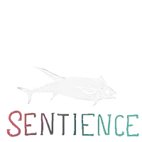 the word sentience is on a white background with a dragonfly