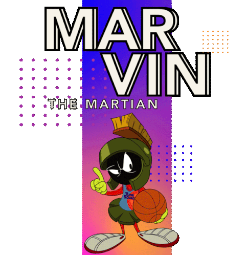 Marvin The Martian Space Jam A New Legacy Sticker - Marvin The Martian Space Jam A New Legacy Basketball Player Stickers
