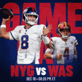 Washington Commanders Vs. New York Giants Pre Game GIF - Nfl National Football League Football League GIFs
