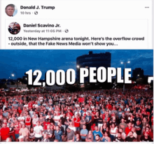 Donald Trump Fake News Media GIF - Donald Trump Fake News Media 12000people GIFs
