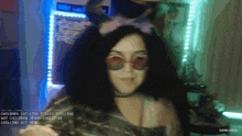 a girl wearing sunglasses and a headband says children chilling i said chilling