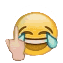 laugh emoji middle finger fuck off fuck you the bird