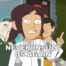 Never Insult Us Again Reagan Ridley GIF - Never Insult Us Again Reagan Ridley Inside Job GIFs