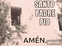 Santo Padre Pio Bendicenos GIF - Santo Padre Pio Bendicenos Bendicenos Desde El Cielo GIFs