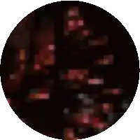 a pixelated image of a circle with a few dots on it