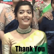 Thank You Reactions GIF - Thank You Reactions Rashmika Mandanna GIFs