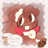 a cartoon drawing of cocoa loves noelle