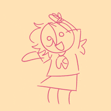 a drawing of a girl with a heart on her shirt