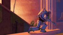 Toy Story Buzz Lightyear GIF - Toy Story Buzz Lightyear Knocked Out Window GIFs