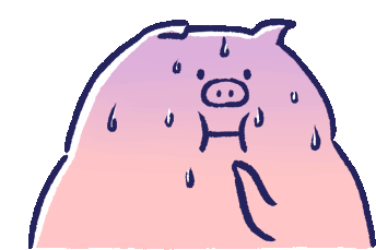Piggy Sweating Sticker - Piggy Sweating Nervous Stickers