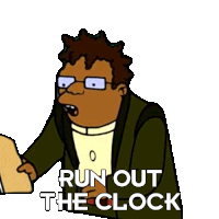 Run Out The Clock Hermes Sticker - Run Out The Clock Hermes Phil Lamarr Stickers