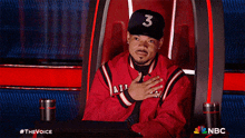 Hand On My Chest Chance The Rapper GIF - Hand On My Chest Chance The Rapper The Voice GIFs