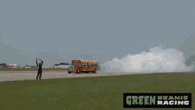 green beanie green beanie racing racing racing bus jet buss